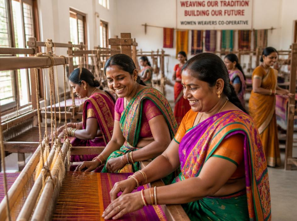 Working capital for women weavers in Kutch cooperatives