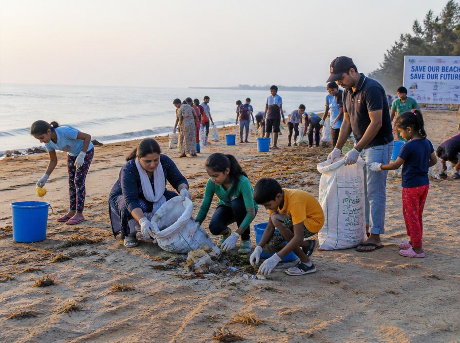 volunteered for Mumbai Coast Cleanup